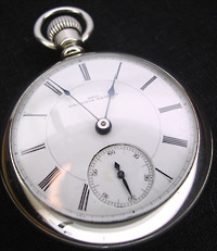 1899 Columbus pocket watch, silver cased open face
